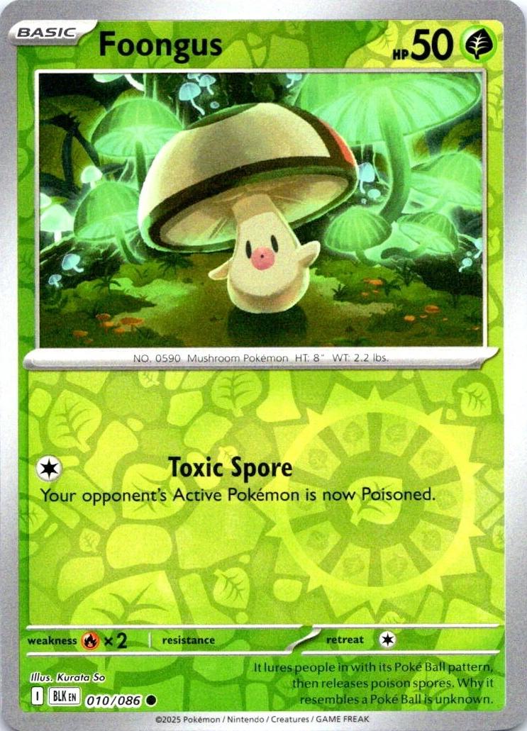 Black Bolt Foongus [Reverse] Pokémon card
